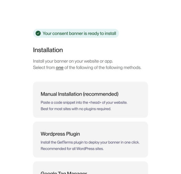 cookie consent Install