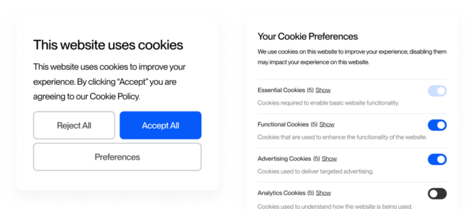 install cookie banner on website