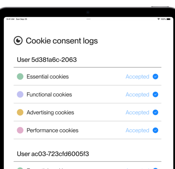 user consent logs